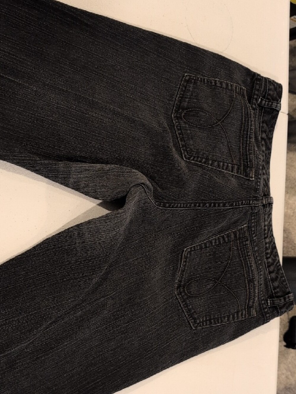 Calvin Klein Jeans Black Washed Denim Jean's - Picture 13 of 13